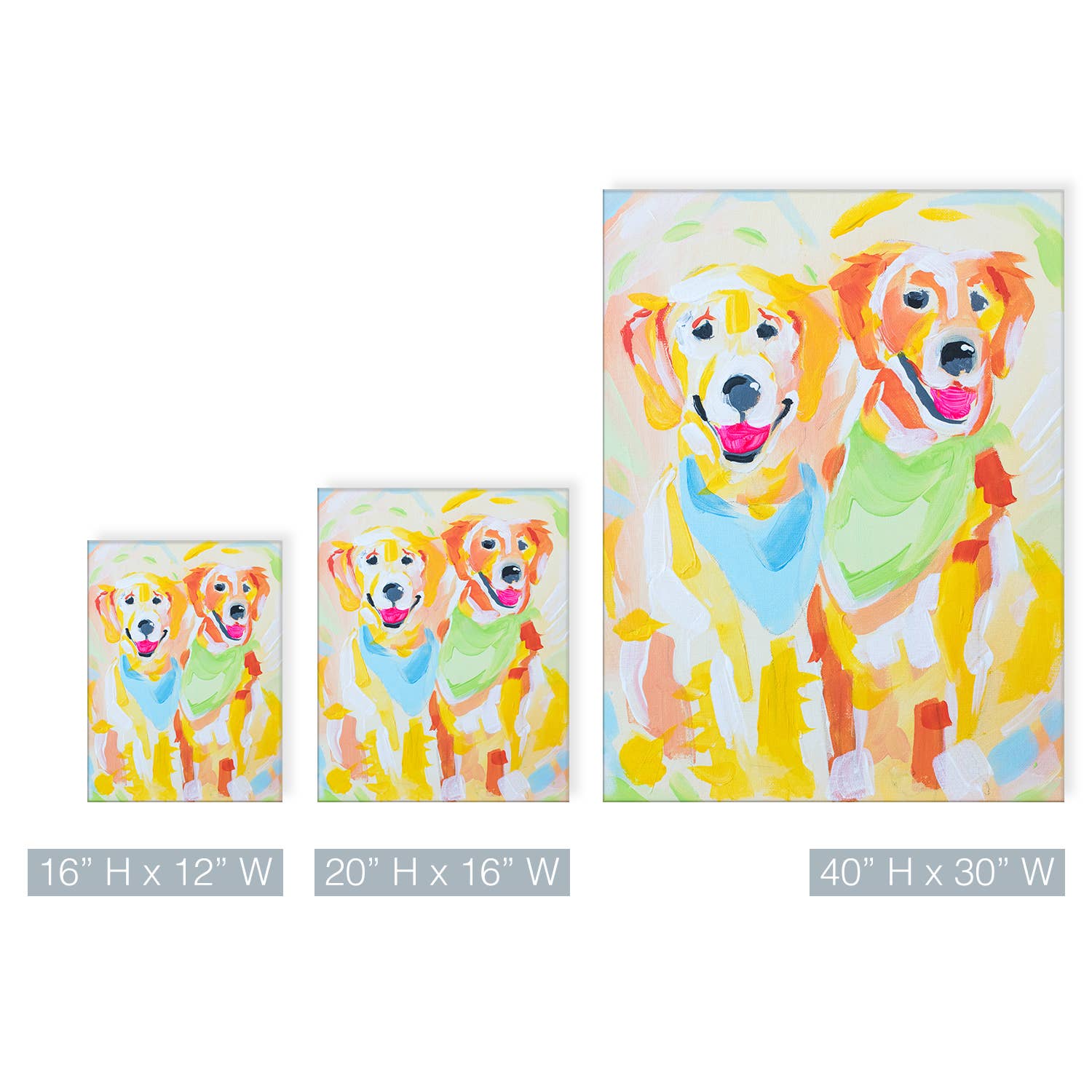 Ready2hangart, Inc. - Wholesale Canvas Art - Retriever Duo' Pet Canvas Wall Art by Brandon Thomas1