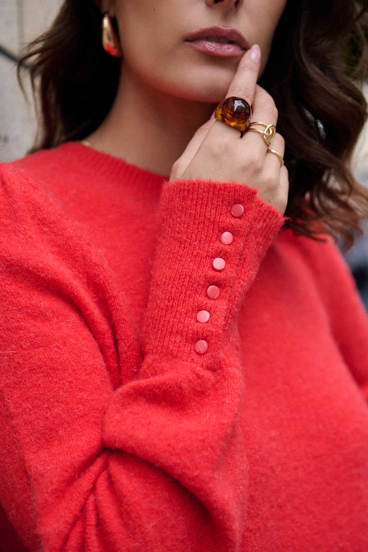 Nathael Paris - Wholesale Pullover-trui - Dames - Trui van alpaca en wol met ronde hals14