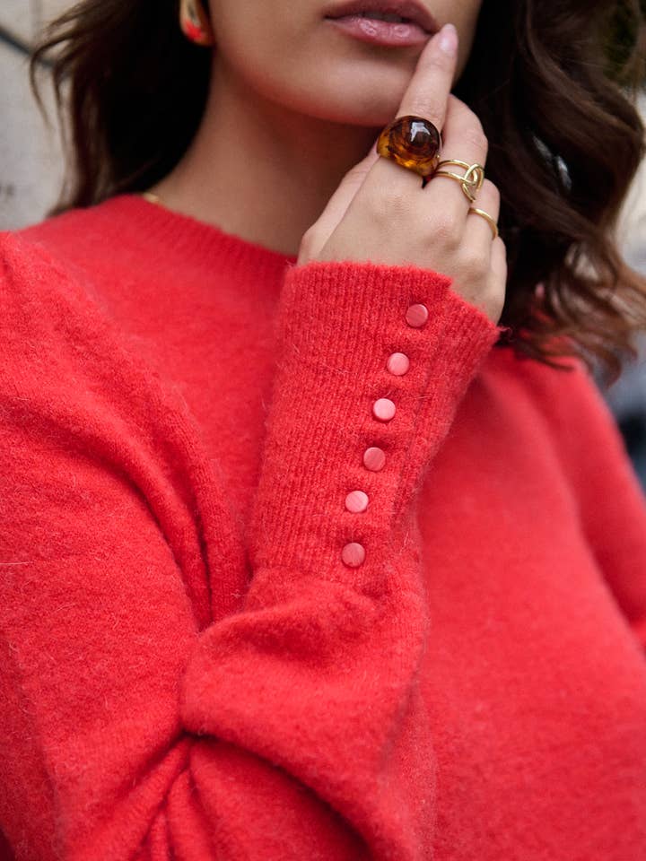 Nathael Paris - Wholesale Pullover-trui - Dames - Trui van alpaca en wol met ronde hals14