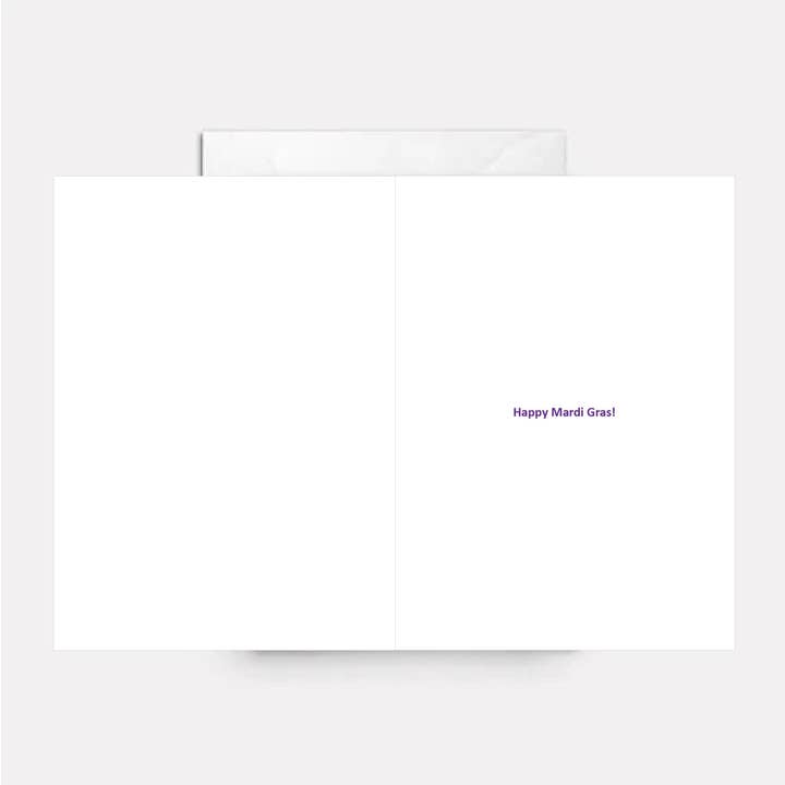Paper Bound Greetings - Wholesale Birthday Card - Mardi Gras Greeting And Birthday Cards - Personalized