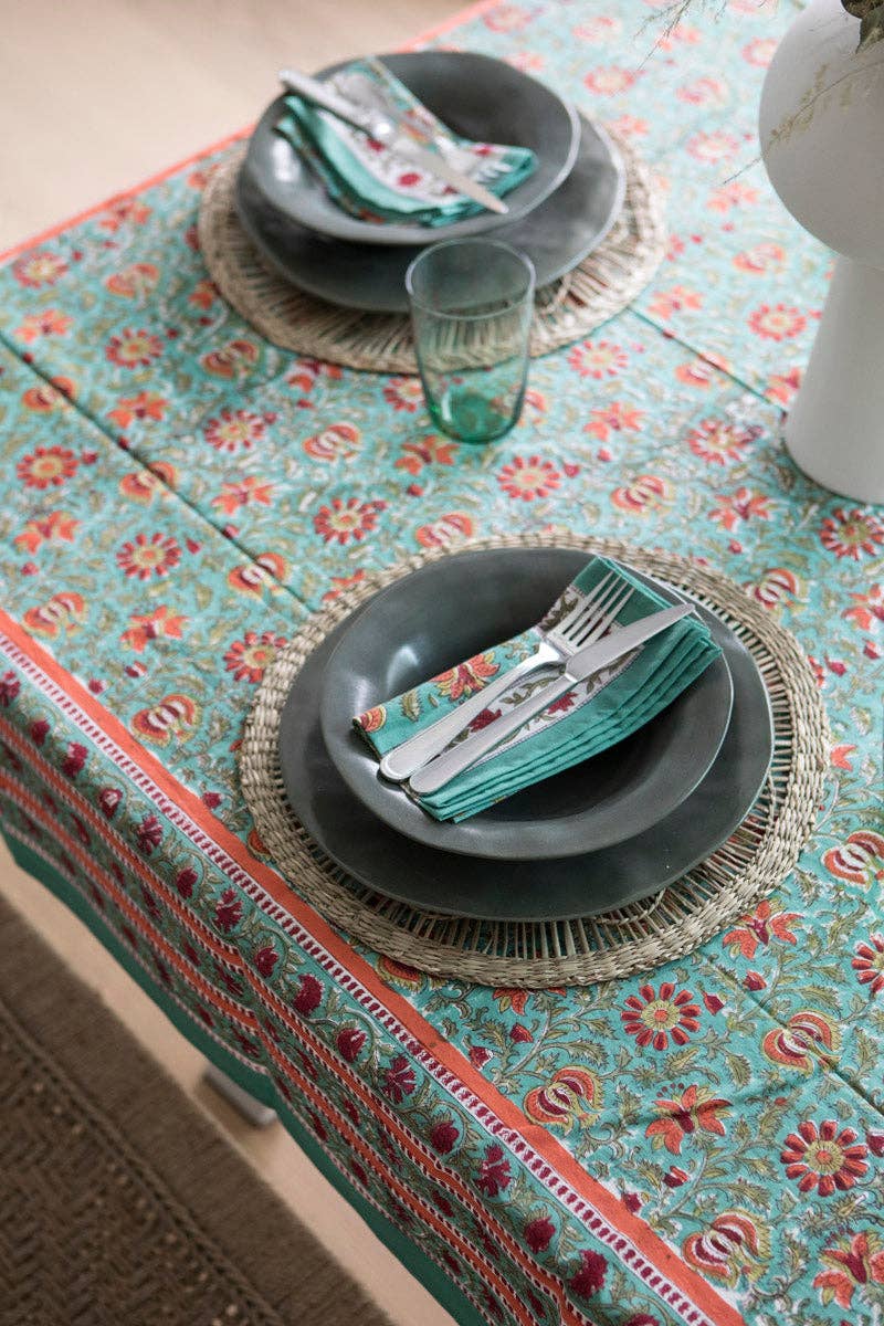 Kapda Casa - Wholesale Tablecloth - Océano Verde: Mantel de Mesa Rectangular 150 x 230 cm1