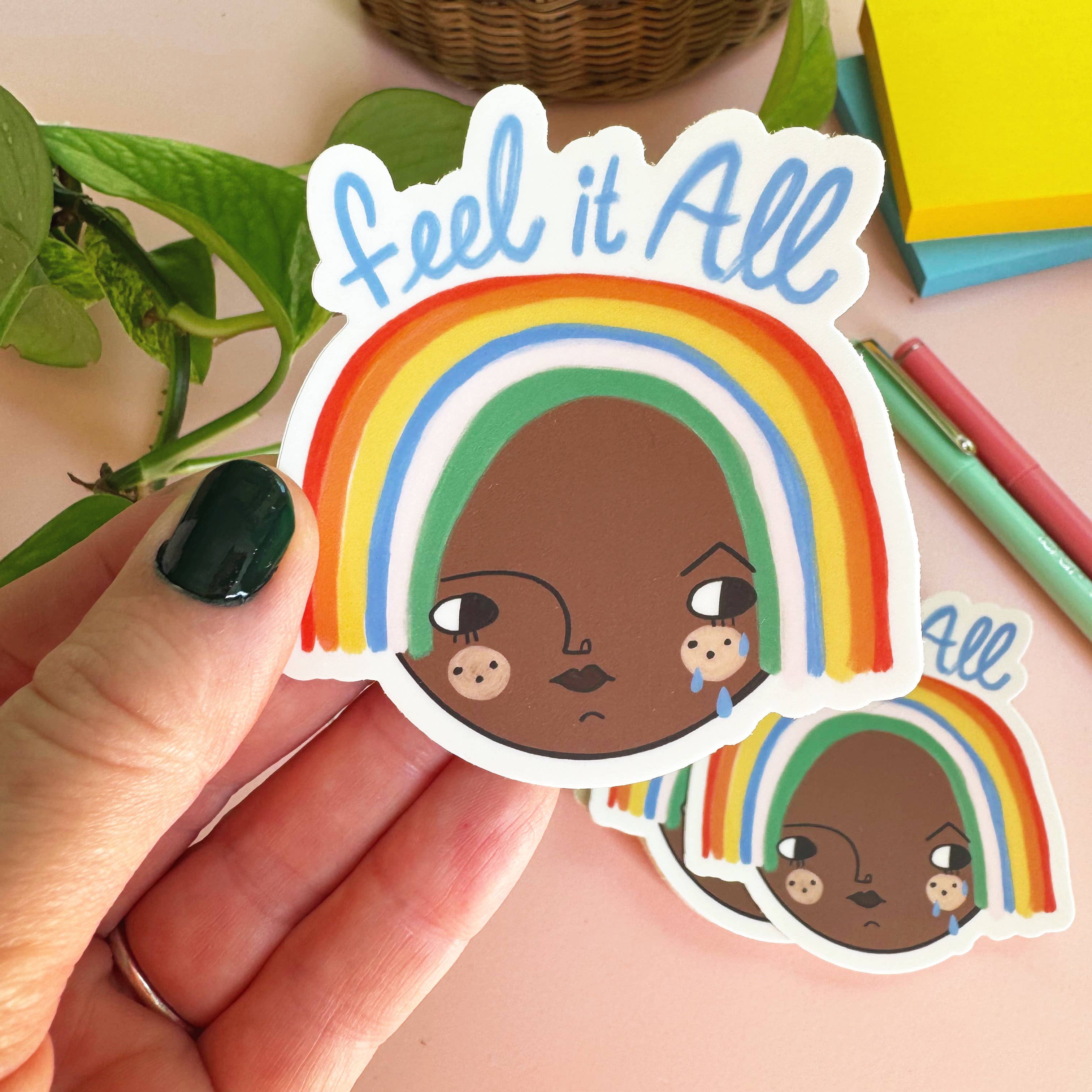 Dream Folk Studio - Wholesale Sticker - Feel It All Sticker - Feelings/Mental Health/Therapy0