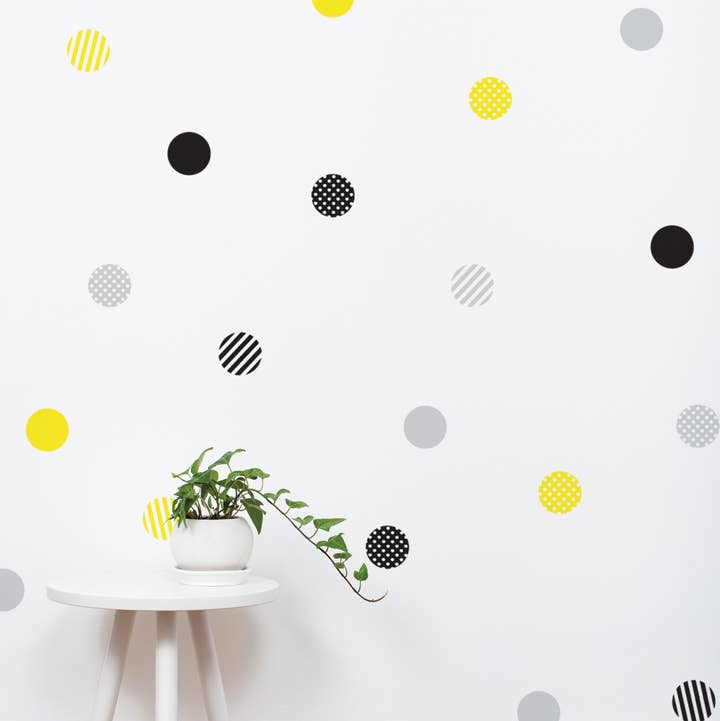 Simple Shapes - Wholesale Wall Decal/Stickers - Mixed Patterned Dots Wall Stickers0