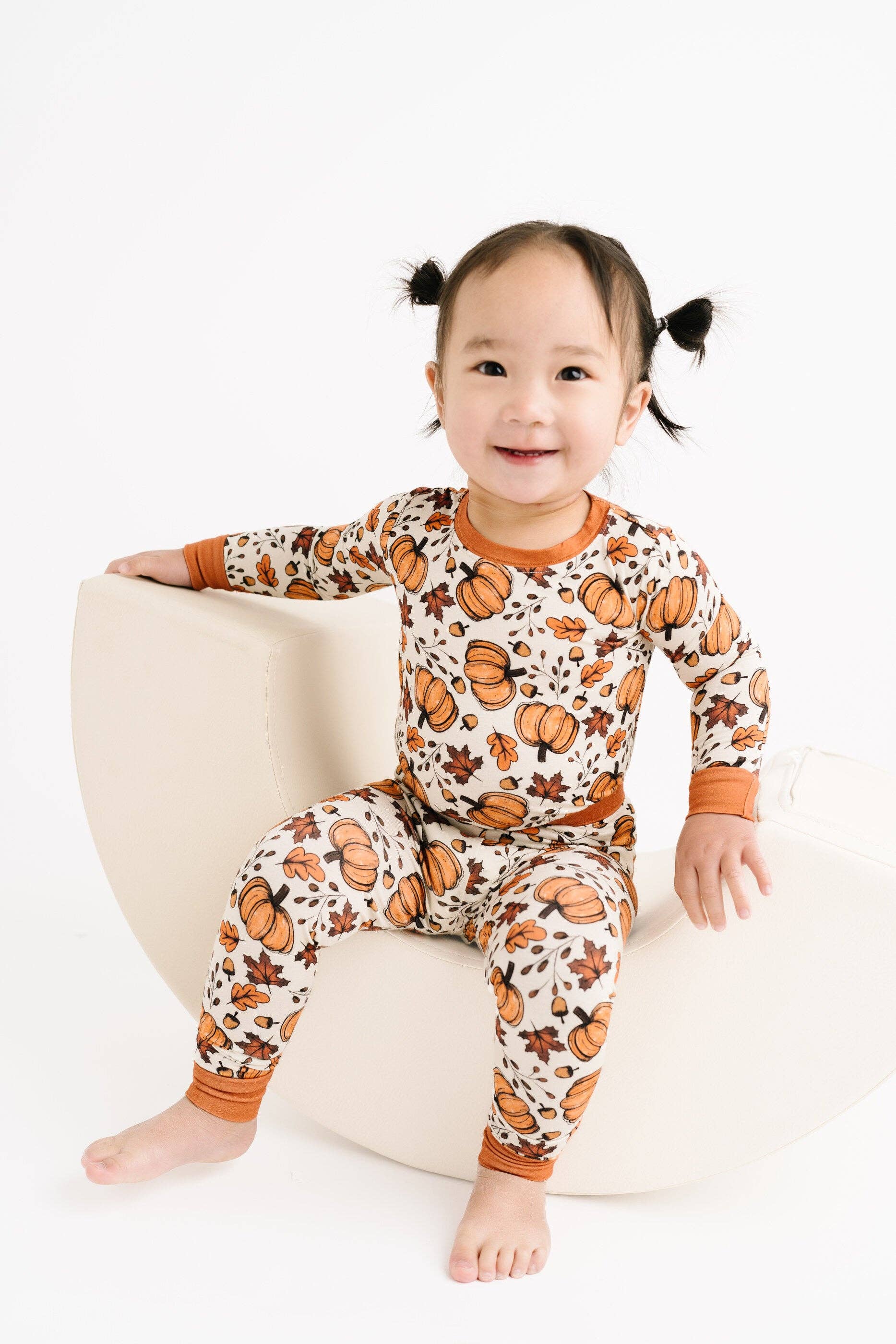 Little One Shop - Wholesale Top & Pant Set - Kids - Pumpkin Harvest Bamboo Set