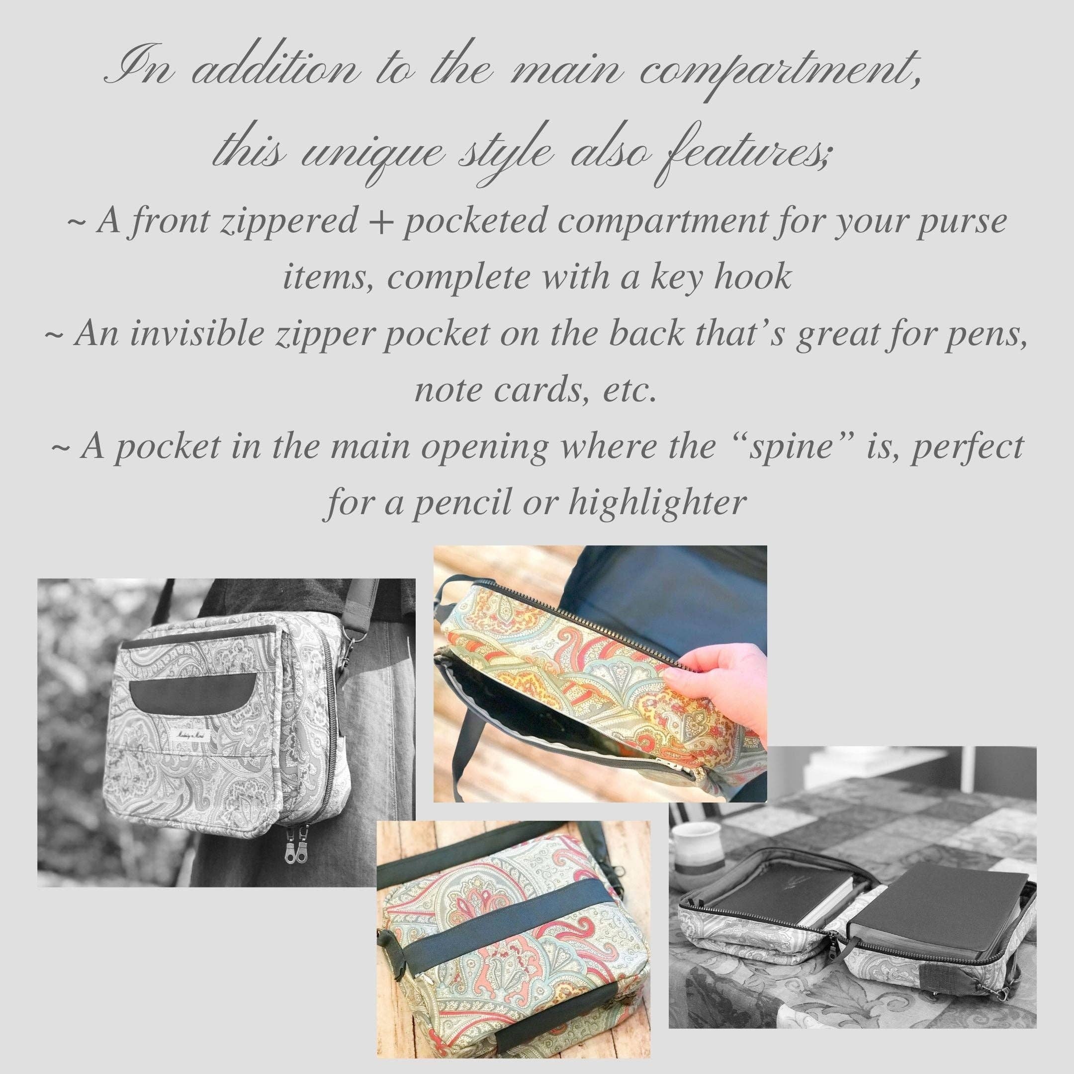 Modesty n Mind - Wholesale Crossbody Bag - Women's - Coral & Gray Bible Bag | Canvas Bible Cover Purse4