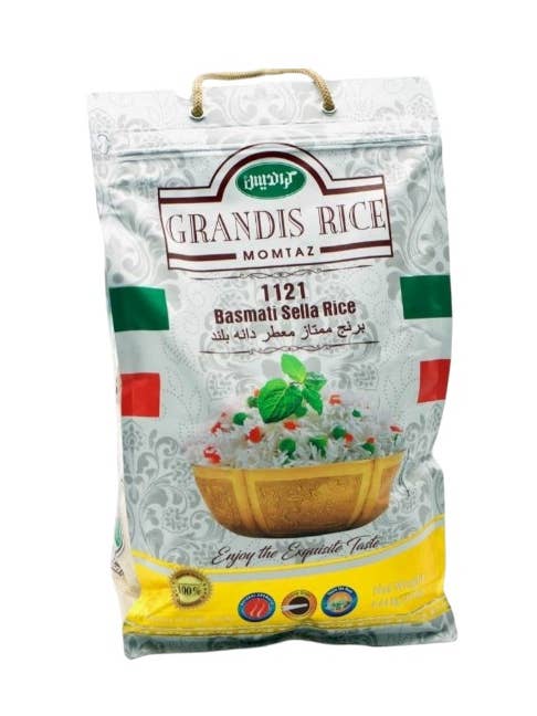 Grandis Basmati Sella Rice – 40 lb (10 × 4 lb Bags) for wholesale by Grandis