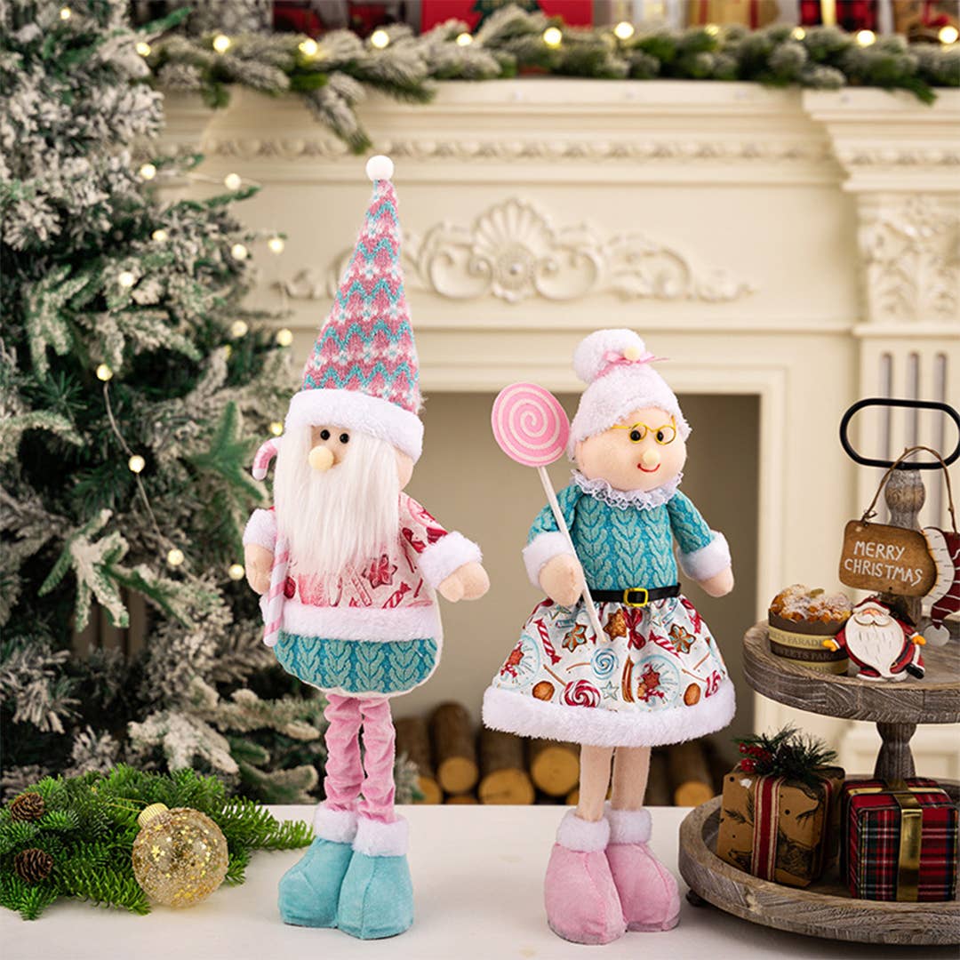 UNISHE - Wholesale Decorative Tabletop Object - Christmas Decoration Pink Telescopic Doll Ornament HB09311
