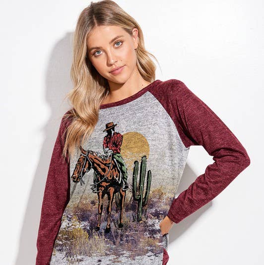 Lemon Tree - Wholesale Lounge Set - Women's - Desert cowboy print lounge wear set6
