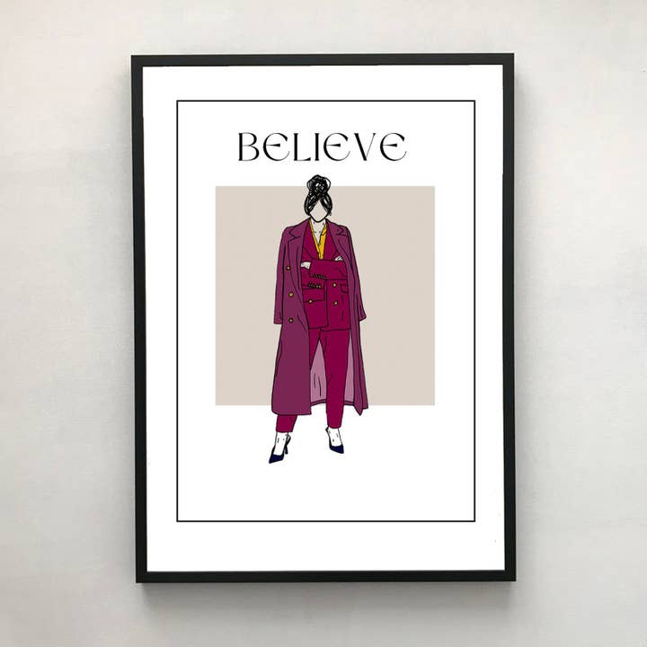 Believe A3 Art Print for wholesale by STETCH