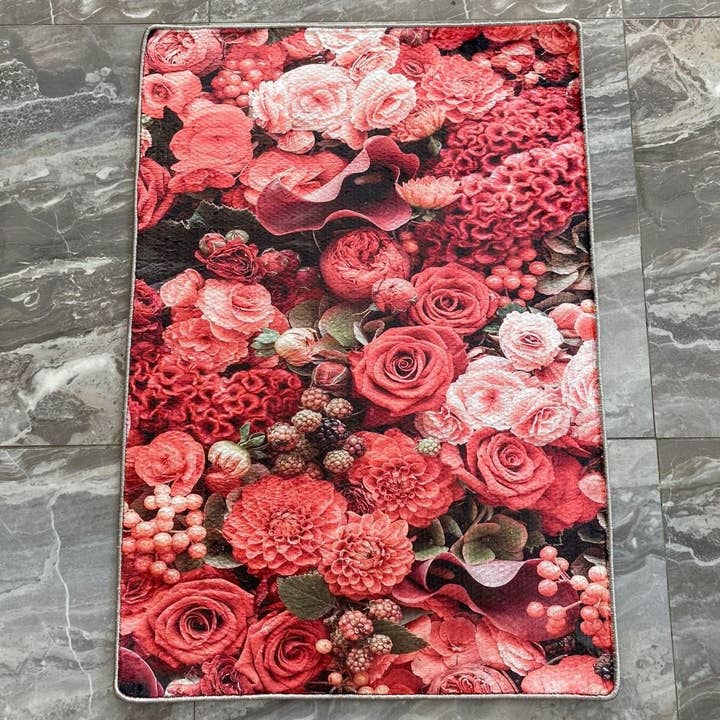 Tapis à fleurs festives pour la vente par Galata Traders
