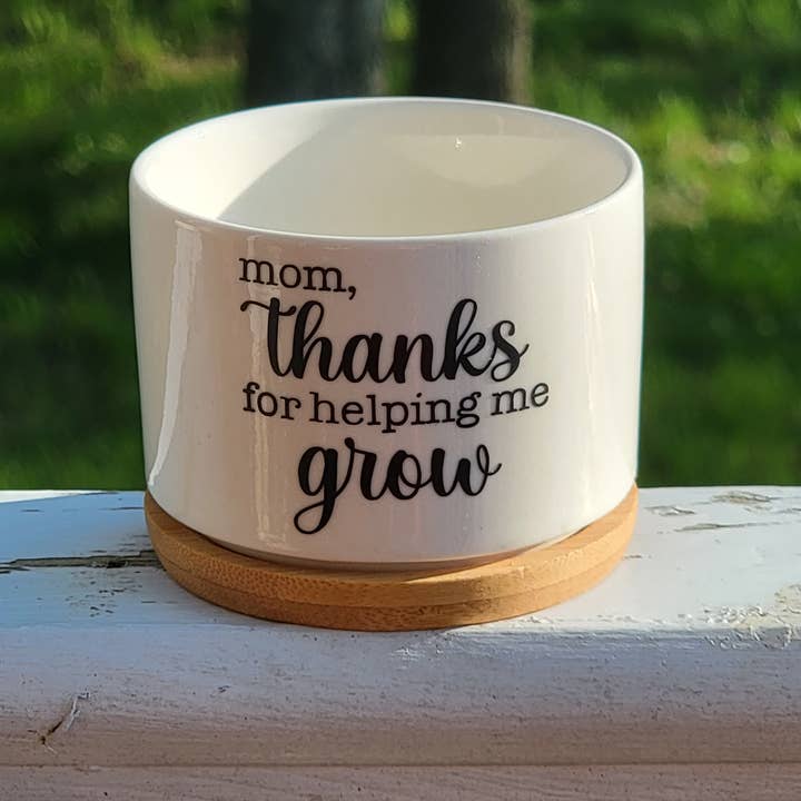 Vulpine Vinyls - Wholesale Plant Pot - Thanks For Helping Me Grow Succulent Pots