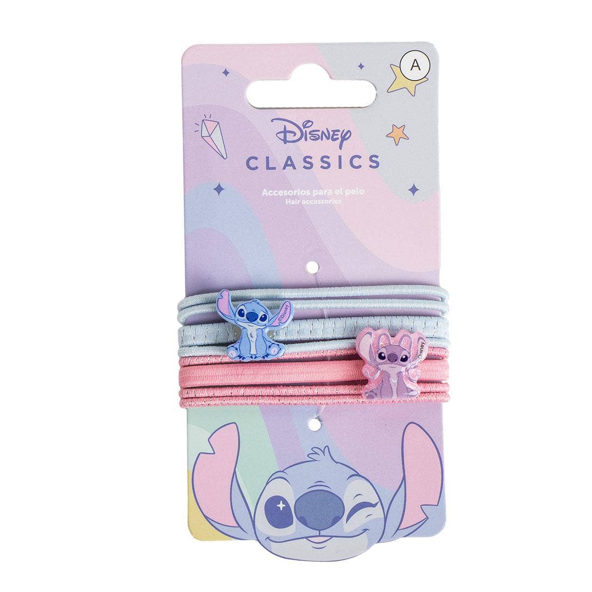 Mastoys, S.L. - Wholesale Hair Accessories Set - Kids - STITCH 8-PIECE ELASTIC HAIR ACCESSORIES - 25000030630