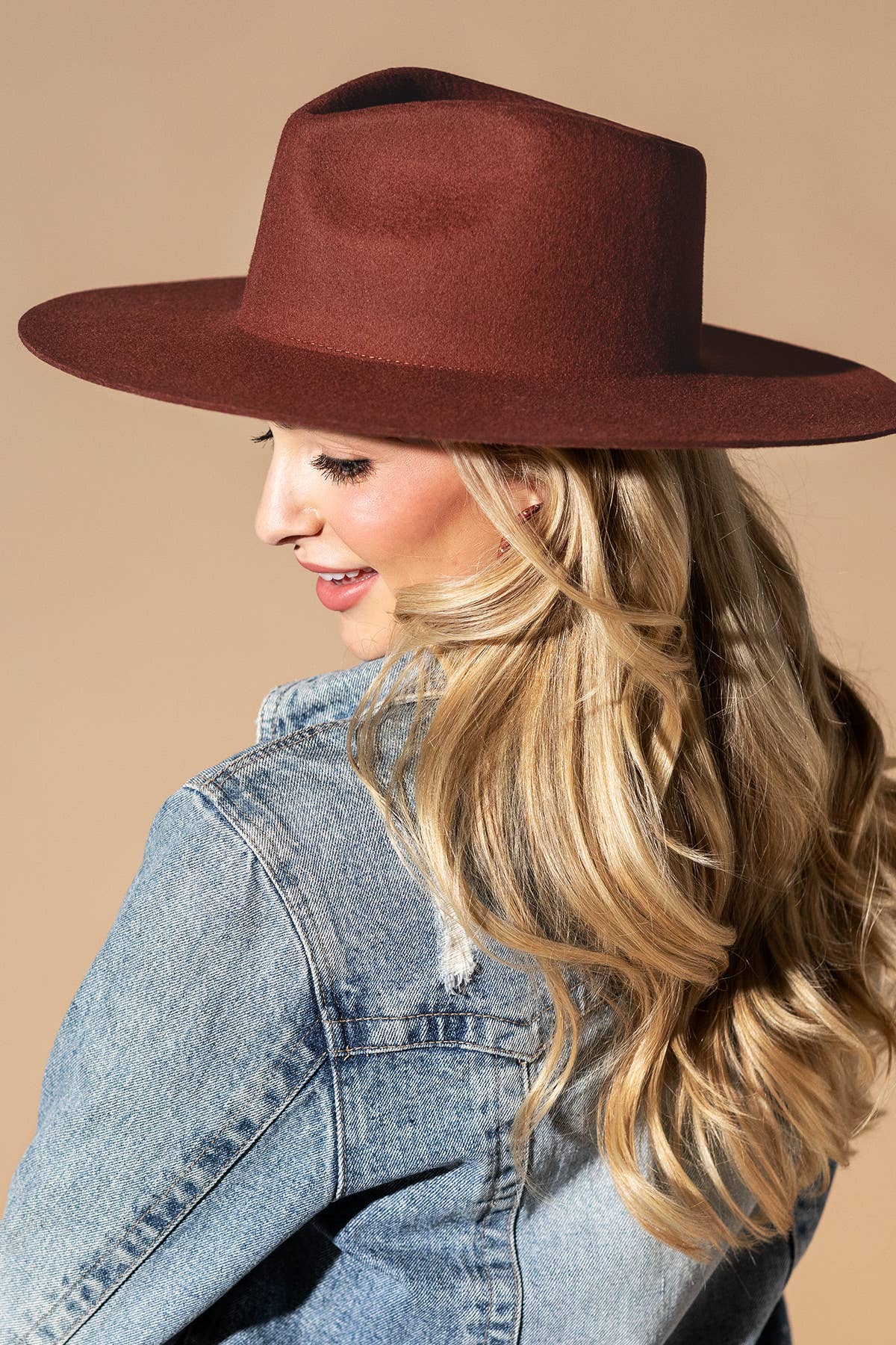 Urbanista - Vendita all'ingrosso Fedora - Donna - Cappello Panama a tesa rigida in lana australiana 100% con corona a goccia larga3