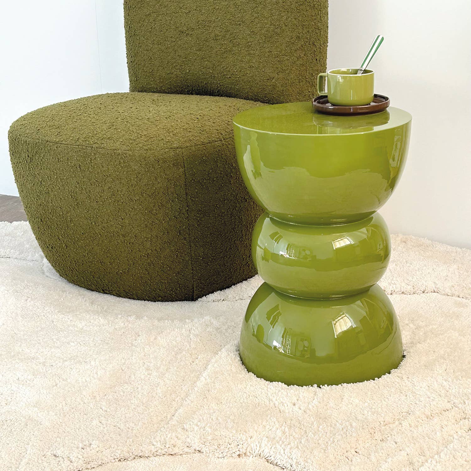 Opjet Paris - Wholesale Coffee Table - Titou khaki sofa end table D30 H45cm2