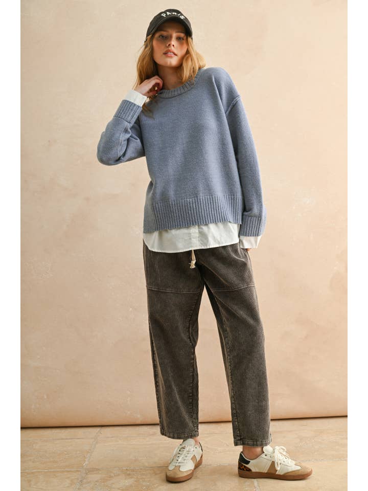 MIOU MUSE - Wholesale Knit Sweater - Women's - T4110 SHIRTS COMBO LONG SLEEVE SWEATER TOP8