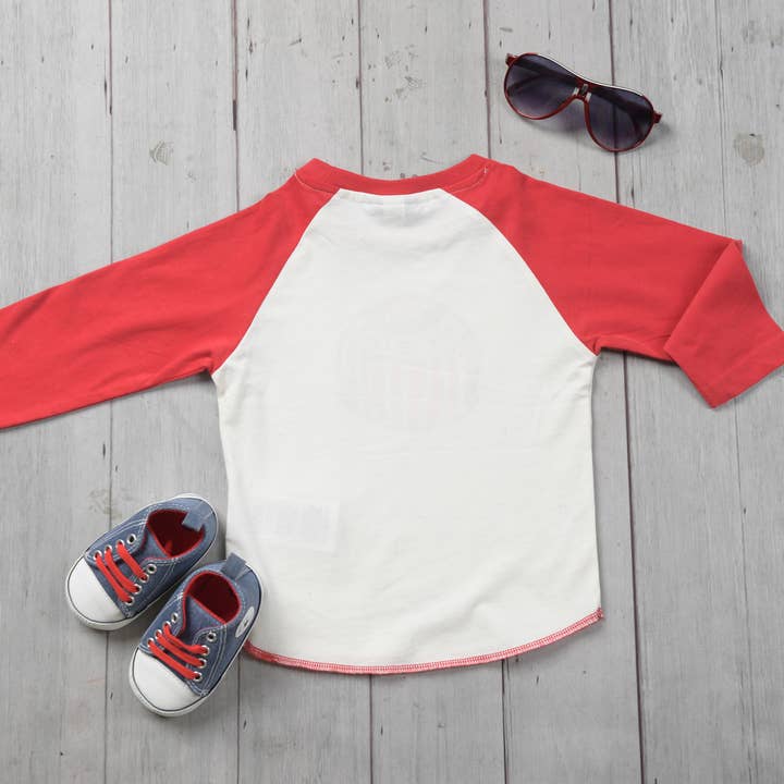 Gillian Kyle - Wholesale Screen Printed T-Shirt - Kids - Wee Teacake Organic Baby Baseball Tee