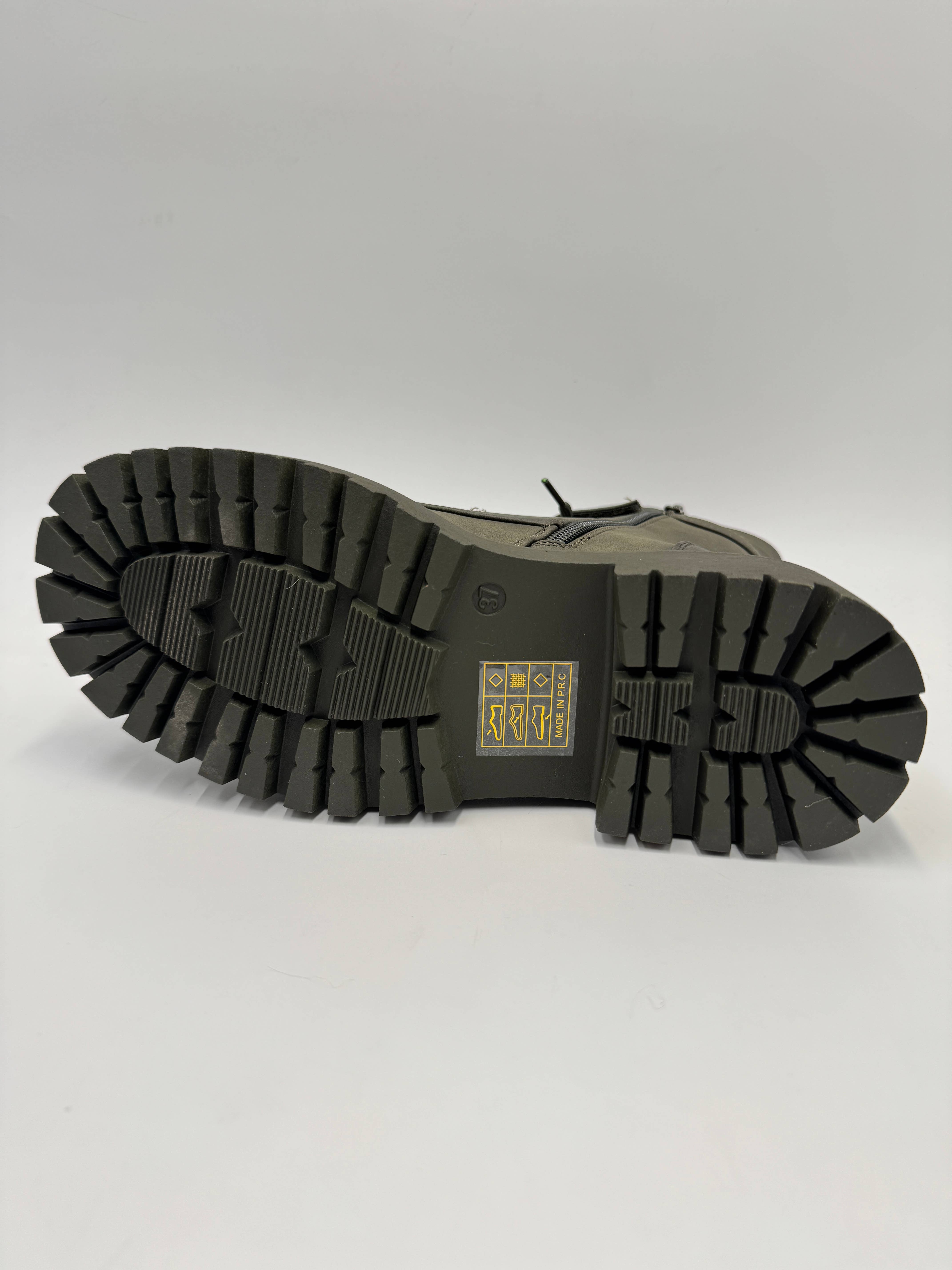 Rentoes - Venta al por mayor Botas militares - Mujer - Botas de combate gruesas para mujer con cordones y hebilla3