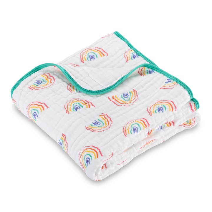 LollyBanks - Wholesale Quilt - Kids & Baby - Somewhere Over The Rainbow Baby Toddler Muslin Quilt8