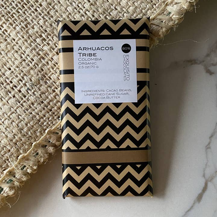 80% Arhuacos Tribe Dark Chocolate Bar (Limited Edition) for wholesale by Exquisito Chocolates