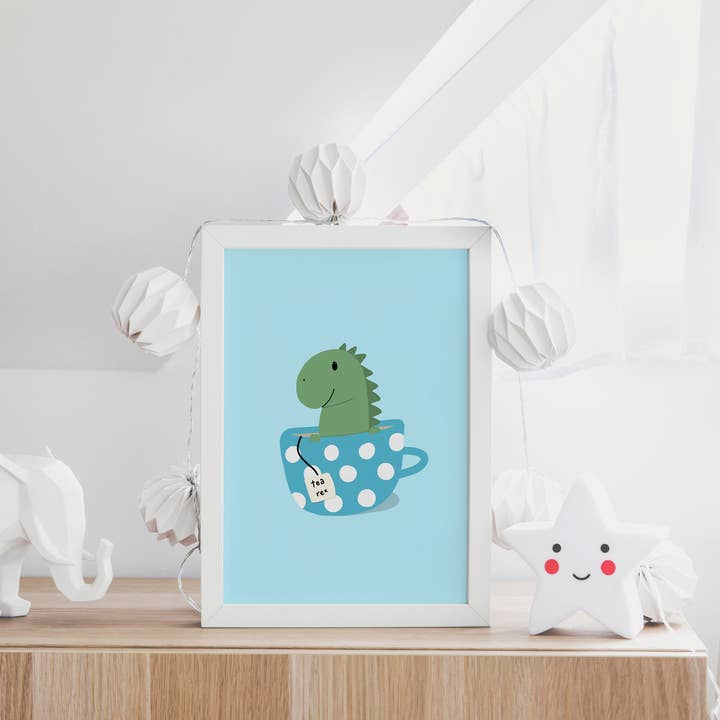 Evesdrop Designs - Wholesale Art print - Tea Rex Art Print2