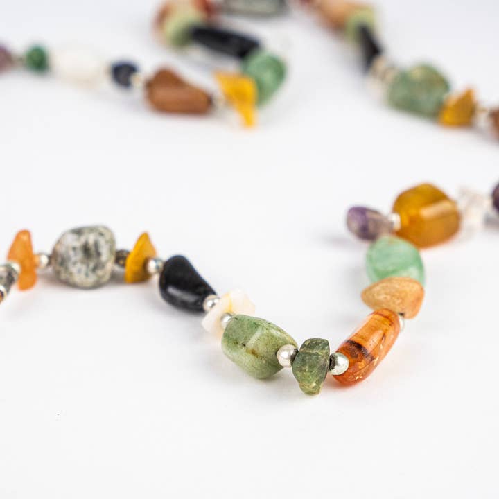Pelham Grayson Rose - Wholesale Beaded/Pearl Necklace - Beggar Bead Necklace | Assorted Agate Beads | India