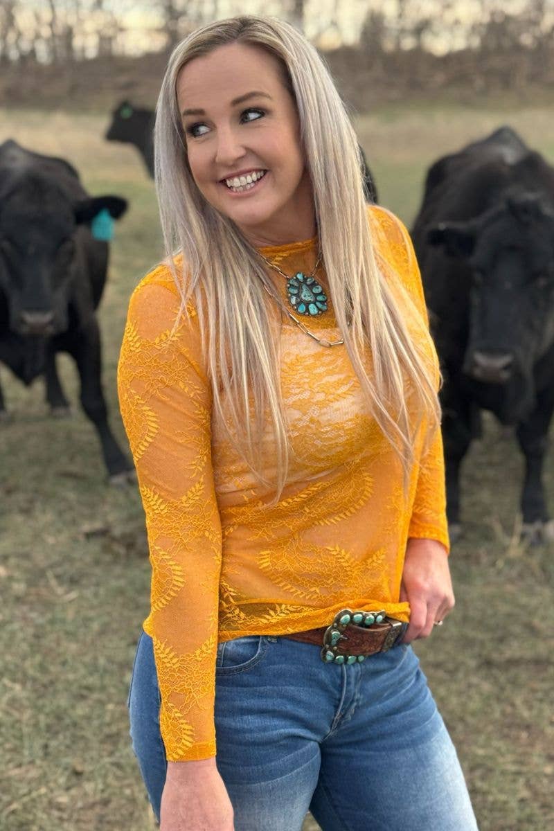 Sterling Kreek - Wholesale Blouse - Women's - Golden Afternoon Lace Top2