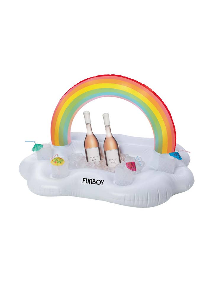 Inflatable Cooler: Rainbow Cloud Floating Drink Station for wholesale by FUNBOY