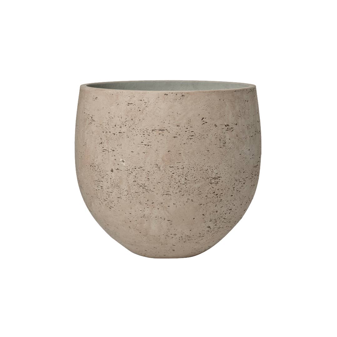 Oasis of Life - Vendita all'ingrosso Vasi per piante - Vaso Orb Grey Washed β D32xH28cm β Vaso moderno in pietra β Elegante vaso per piante da interno ed esterno β Vaso decorativo per piante da appartamento, palme ed erbe