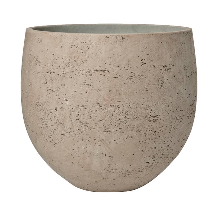 Oasis of Life - Vendita all'ingrosso Vasi per piante - Vaso Orb Grey Washed β D32xH28cm β Vaso moderno in pietra β Elegante vaso per piante da interno ed esterno β Vaso decorativo per piante da appartamento, palme ed erbe0