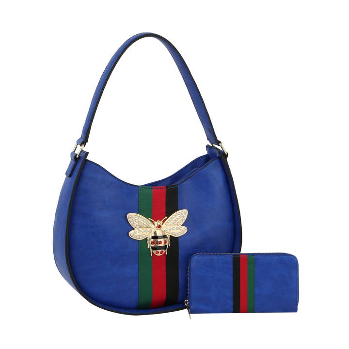 Handbag Factory Corp - Wholesale Satchel - Women's - Satchel Purse Bee Charm Pendant Handbag