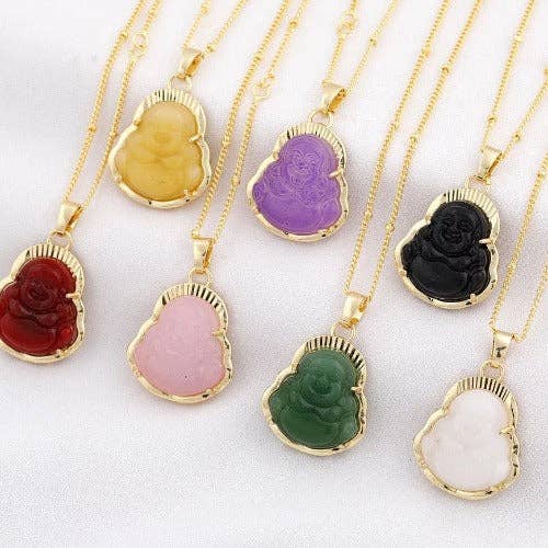 Collar de la fortuna de Buda con cadena de oro para venta al por mayor de WHOLIFECO