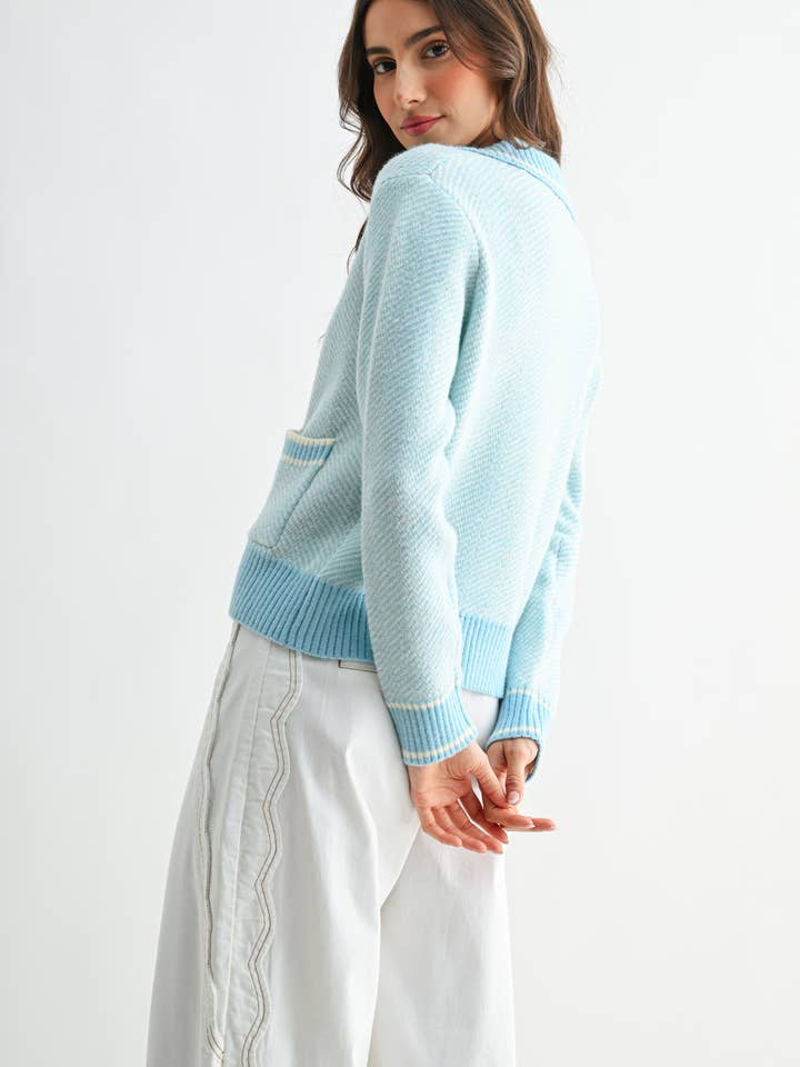 Camellia - Wholesale Knit Sweater - Women's - CW10236E HERRINGBONE KNIT CARDIGAN27