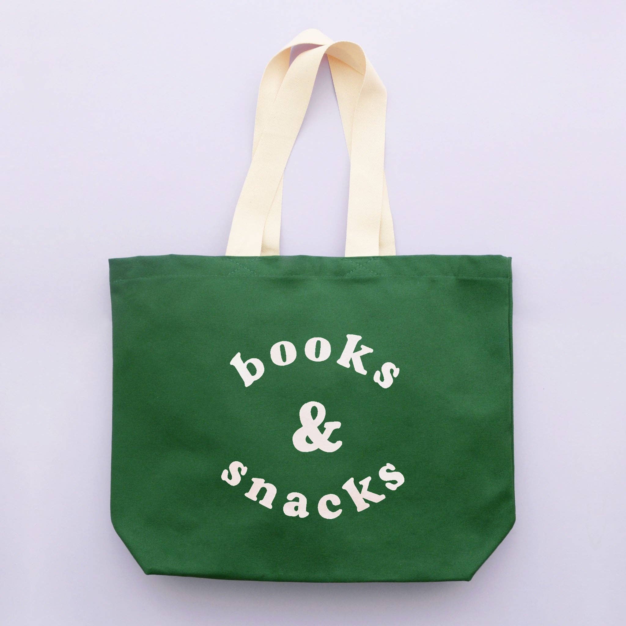 Alphabet Bags – wholesale Tote bag – Unisex – Books & Snacks - Forest Green Canvas Tote Bag5