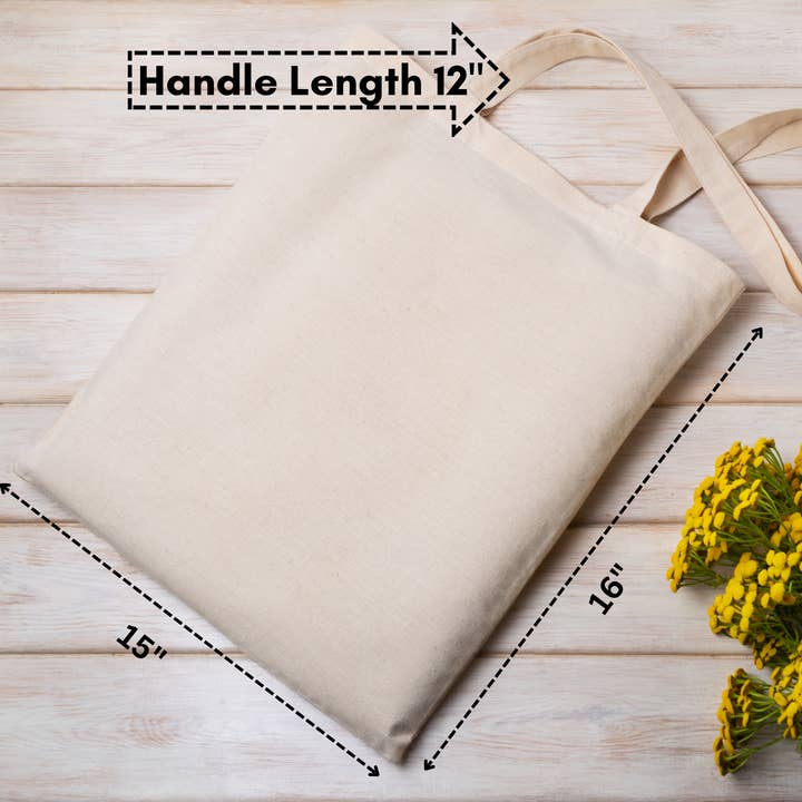 LITO Linen and Towel - Wholesale Tote Bag - Unisex - Natural Cotton Tote bag Reusable 15x16 Inch