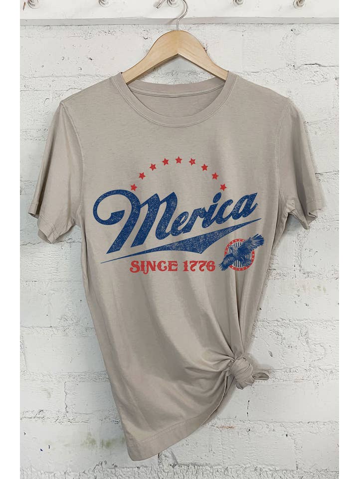 Rustee Clothing - Wholesale Screen Printed T-Shirt - Women's - MERICA SINCE 1776 EAGLE GRAPHIC TSHIRTS5