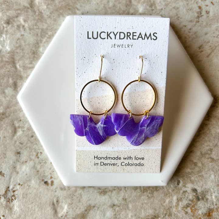 LuckyDreams - Wholesale Dangle Earrings - Clay Earrings- The Tessa- Hypoallergenic- Lightweight - Handmade- Statement Jewelry3