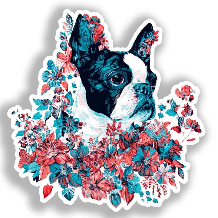 Boston Terrier Dog Decal Sticker # A018958 for wholesale by Yoonek Graphics