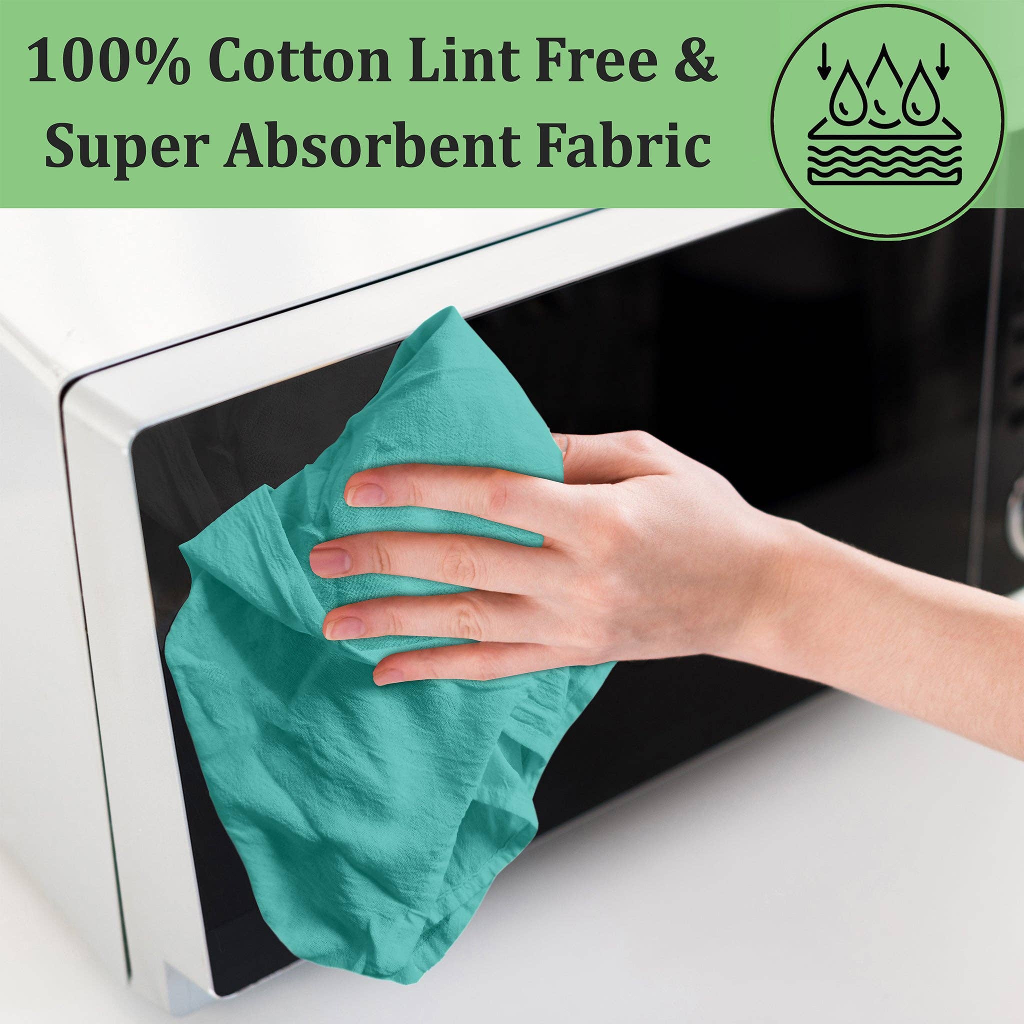 Ruvanti - Wholesale Tea Towel - 12-Pack Flour Sack Dish Towels, 100% Cotton, 28x28 Inches28