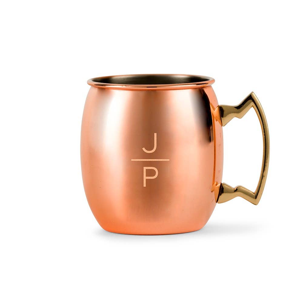 Weddingstar Inc. - Wholesale Cocktail/Liquor Glass - Copper Moscow Mule Drink Mug – Stacked Monogram Engraving0