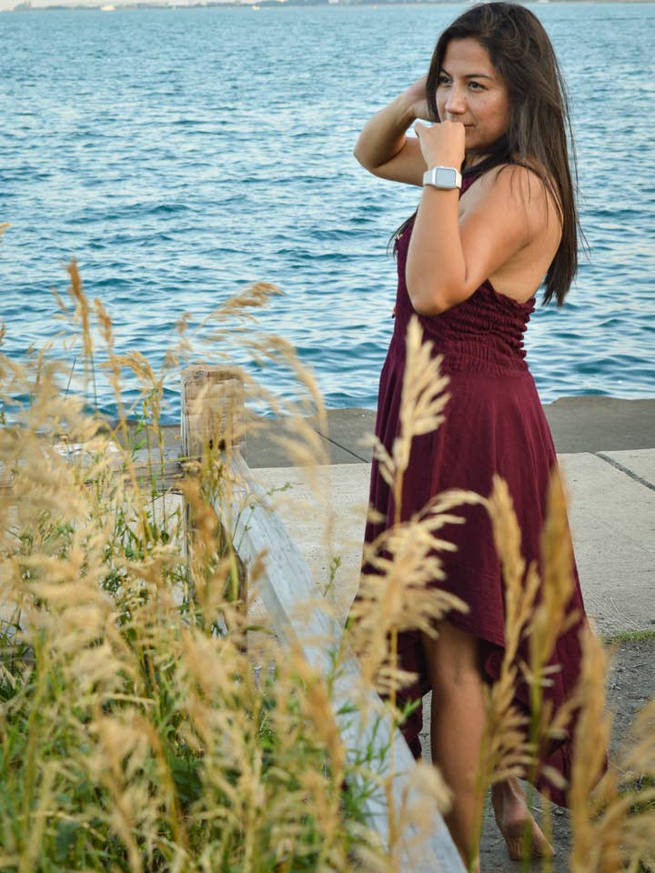 Pima Cotton Dress- Wine for wholesale by Alpaca market