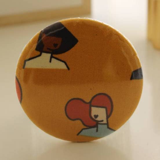 Sabrina Trefle - Wholesale Compact Mirror - Bella square red pocket mirror