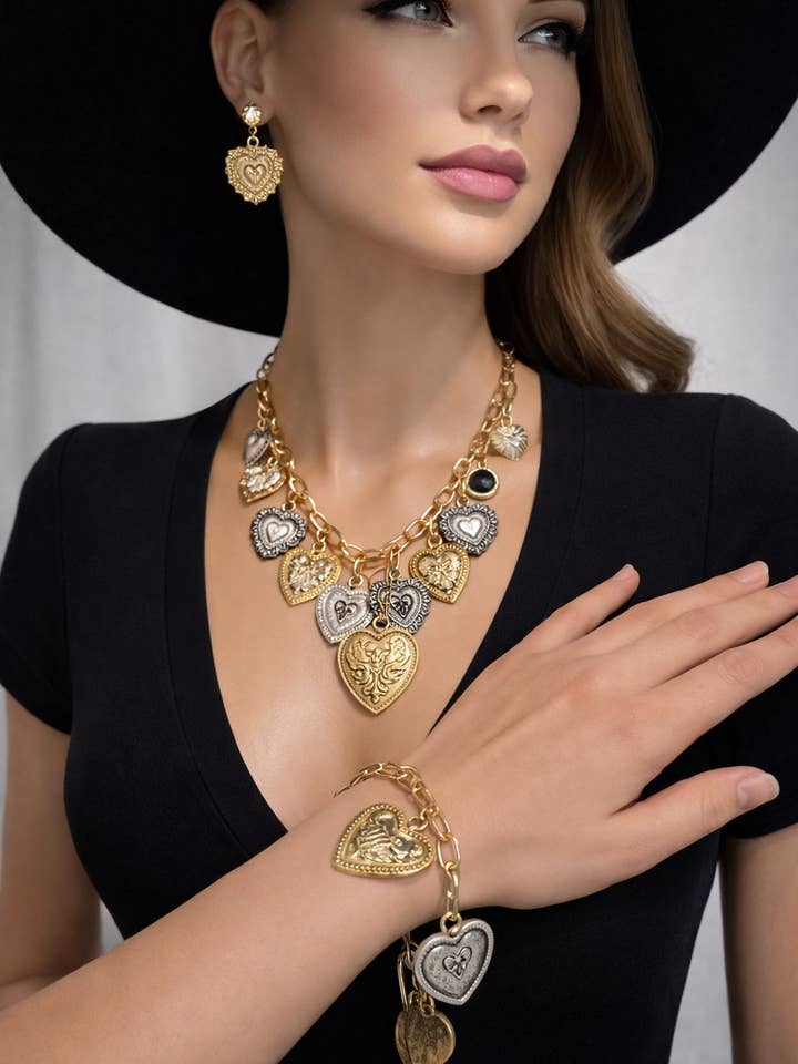 charm necklace set for wholesale by BUBU BY TEKIN SHOP