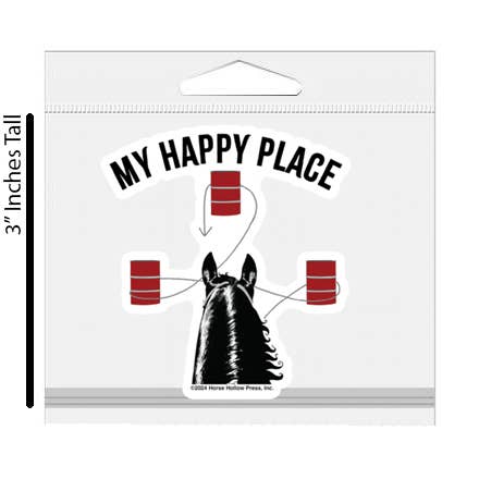 Autocollant Cheval Tumbler 3" / Course de Barils Western / IMPERMÉABLE pour la vente par Horse Hollow Press