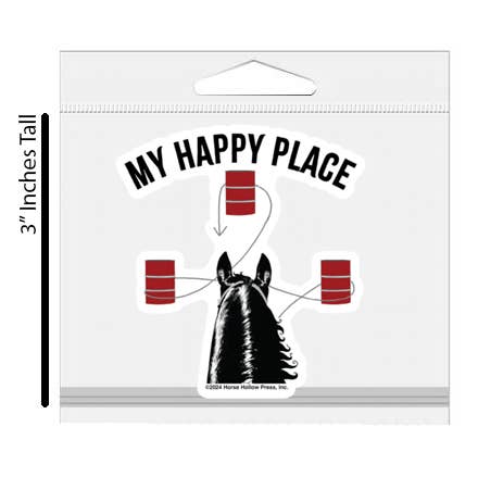 Horse Hollow Press | Pretty Snarky Equestrian Cards|Stickers - Wholesale Sticker - Horse Sticker Waterproof 3" | Barrel Race | Cello Sleeved1