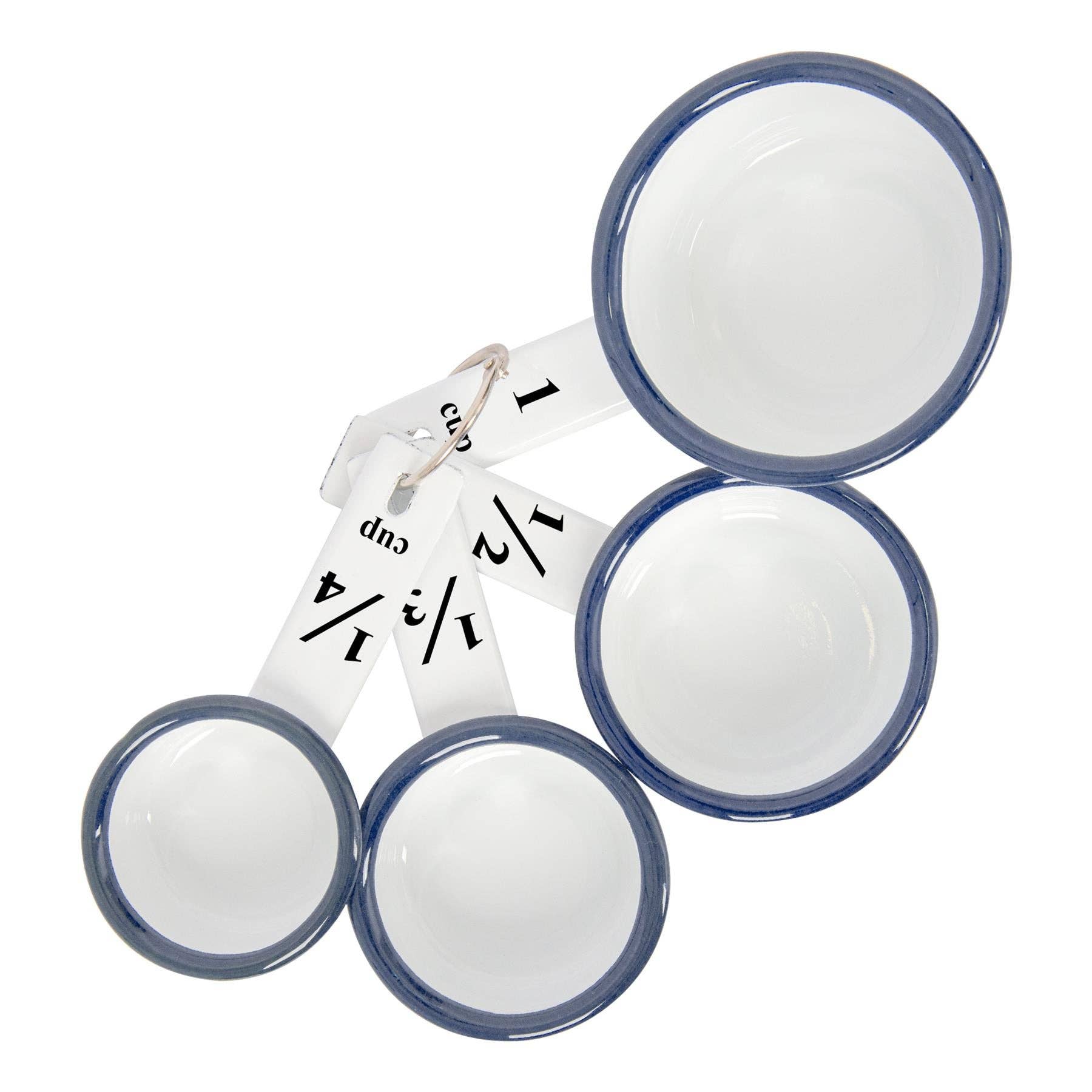 Rinkit Ltd - Wholesale Measuring Cup - 4pc White Enamel Measuring Cups Set - By Argon Tableware4