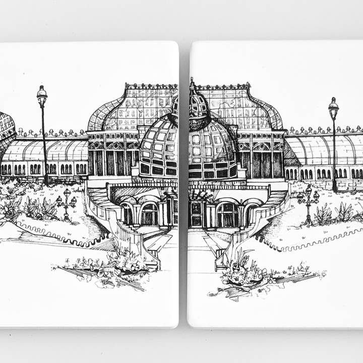 Phipps Conservatory Coaster Set for wholesale by KLoRebel Art Co.