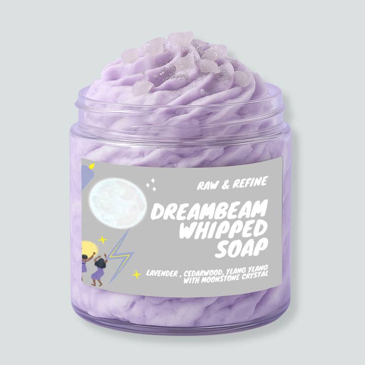 Dreambeam Whipped Soap - Moonstone Crystal Infused for wholesale by Raw & Refine