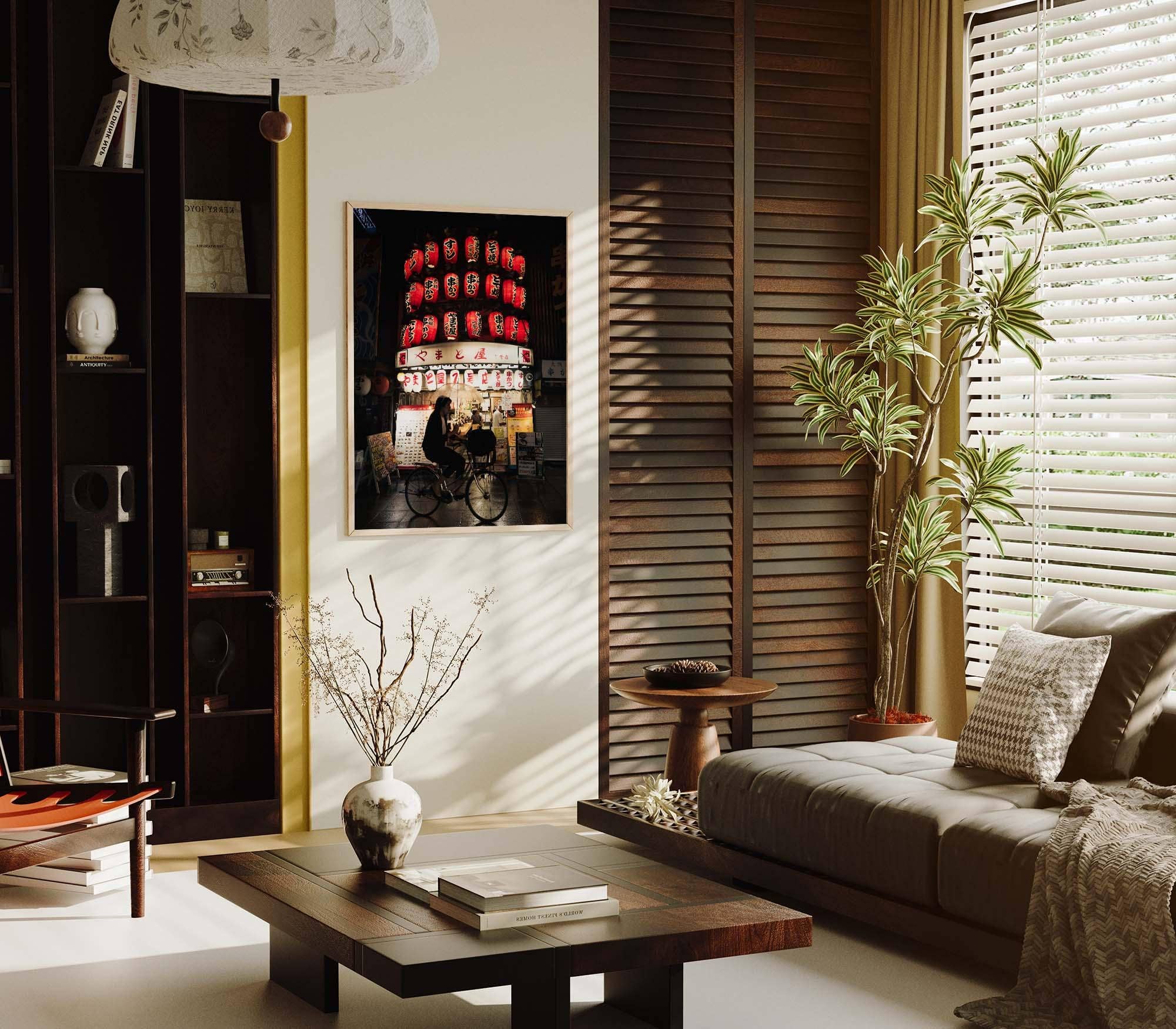 Annie Ambience - Wholesale Photograph - Osaka Lantern Biker | Photography Wall Art4