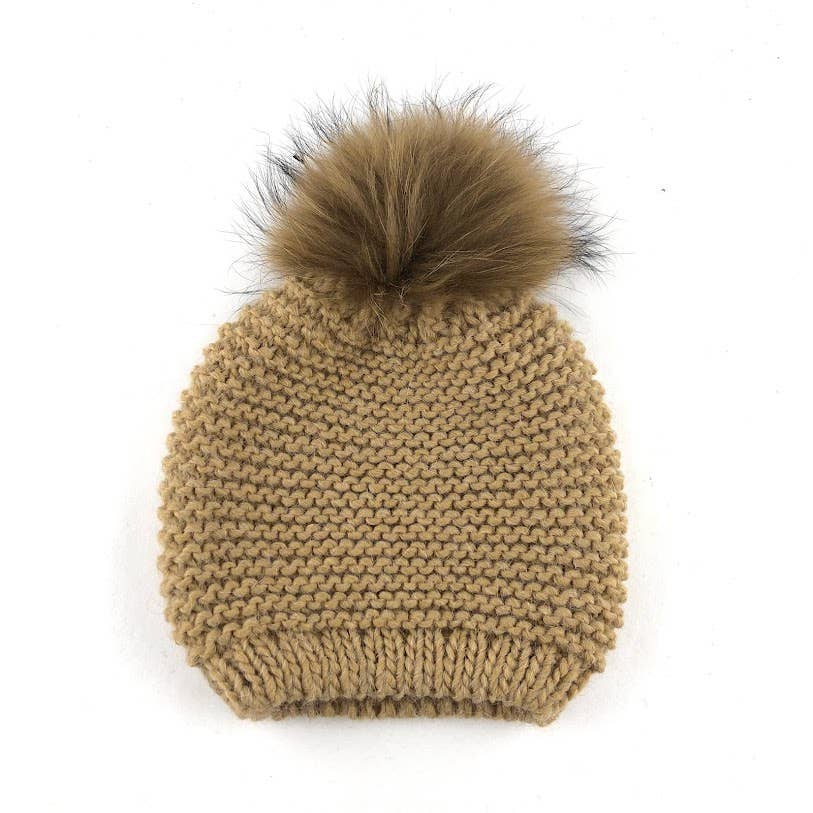 MILANO AMOUR - Wholesale Beanie - Women's - HAT WOOL BEANIE WITH REAL FUR POM POM4