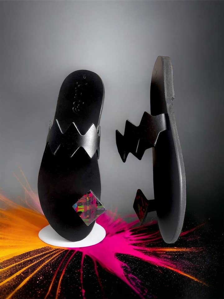 Marbe Sandals – Großhandel Sandalen – Damen – Flache griechische Sandale aus Leder mit Knöchelriemen, handgefertigt: Melpo2